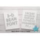 3-D Quick Bean Stitch Font